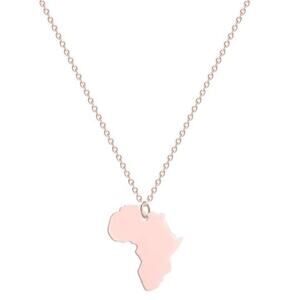 Stainless Steel Map of Africa Necklace